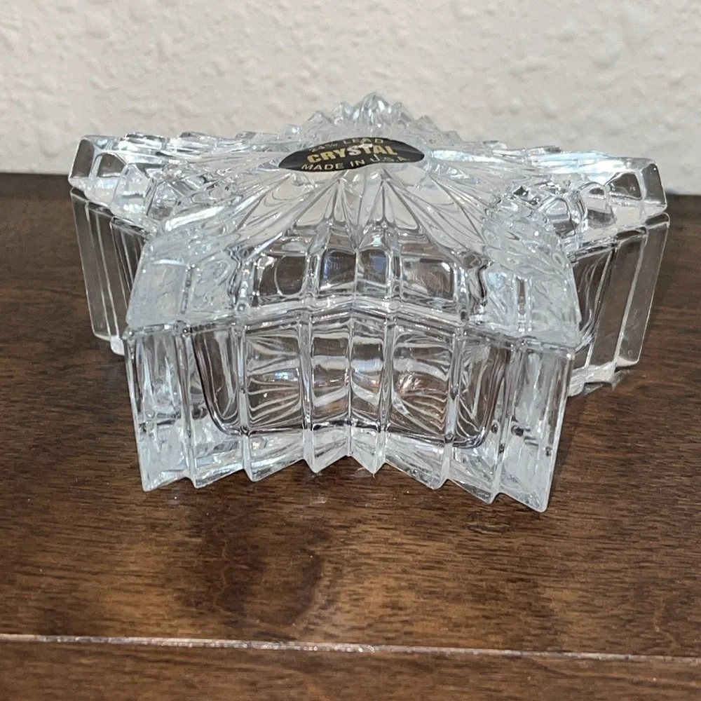24% Lead Crystal Star Jewelry Holder or/ small items storage